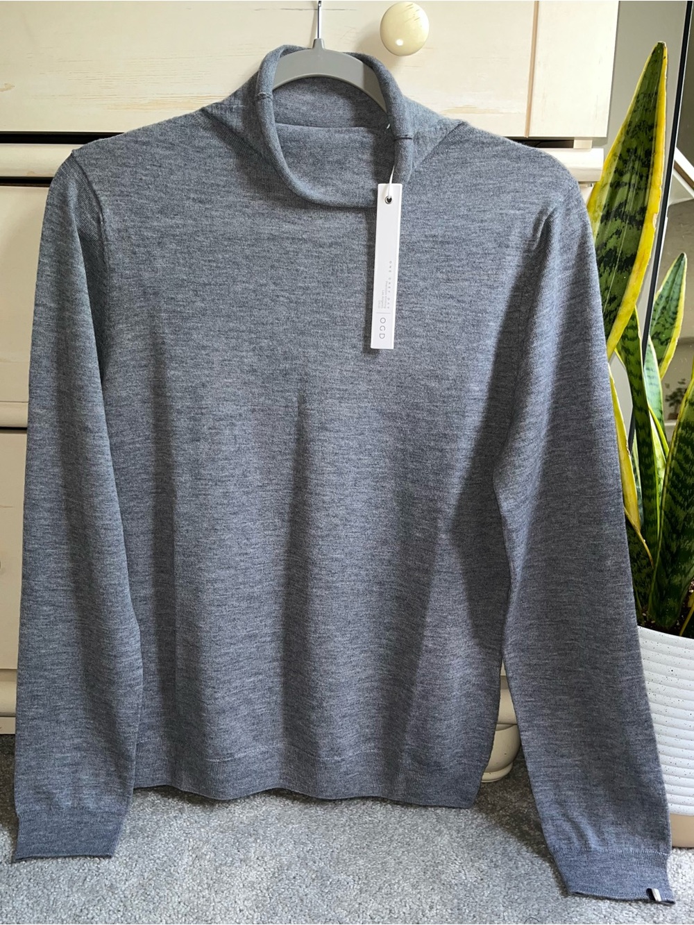 NWT One Grey Day 100% Merino Wool Sweater L